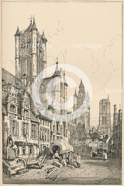 'Ghent', c1820 (1915). Artist: Samuel Prout.