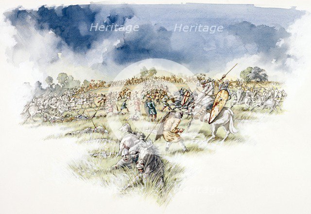 Battle of Hastings, 1066 (c1990-2010). Artist: Peter Dunn.