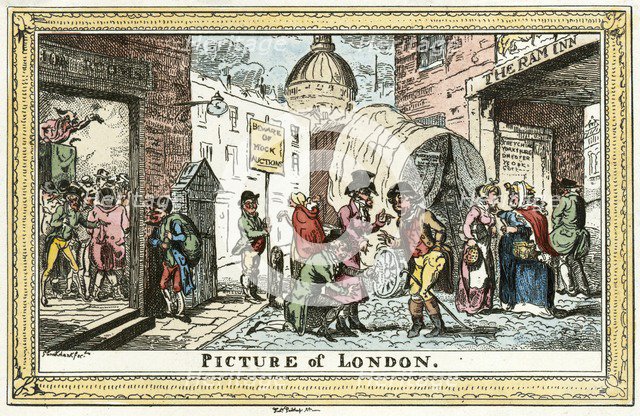 'Picture of London', 1820. Artist: George Cruikshank.