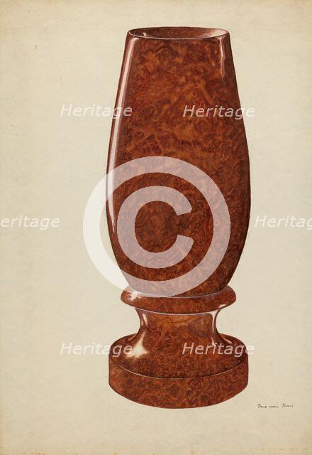 Bud Vase, c. 1937. Creator: Vera Van Voris.