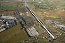 Construction of the Chipping Warden Green Tunnel on the HS2 railway line, West Northants, 2024. Creator: Damian Grady.