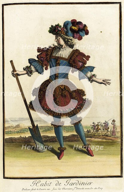 Recueil des modes de la cour de France, 'Habit de Jardinier', c1682. Creators: Jacques Le Pautre, Jean Doliver.