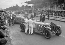 Mercedes-Benz SSKs of Malcolm Campbell and Earl Howe, Irish Grand Prix, Phoenix Park, Dublin, 1930. Artist: Bill Brunell.