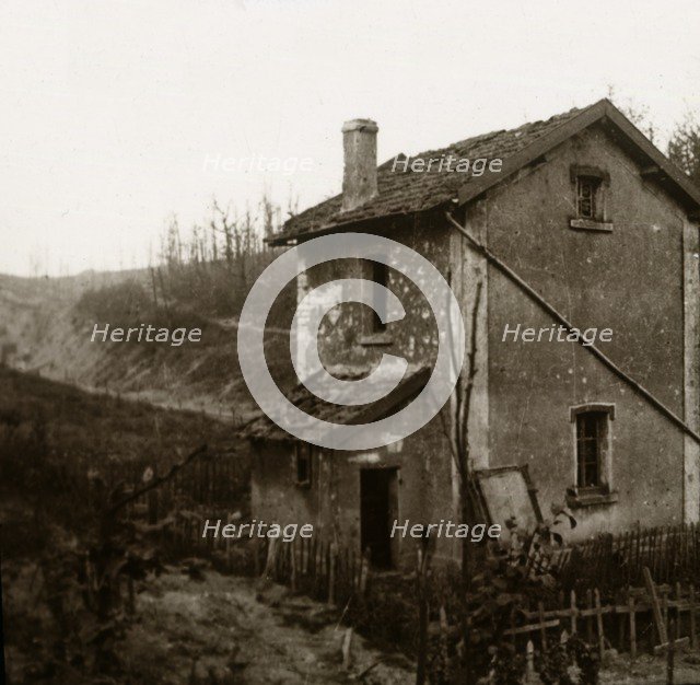 Wooden crosses, Tavannes Tunnel, Verdun, northern France, c1914-c1918. Artist: Unknown.