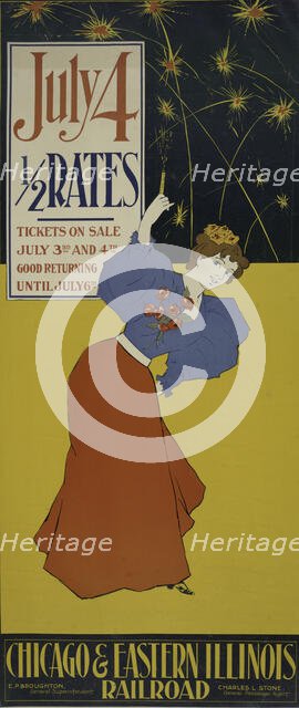 July 4 ½ rates [..] Chicago & Eastern Illinois Railroad, c1895 - 1917. Creator: Unknown.