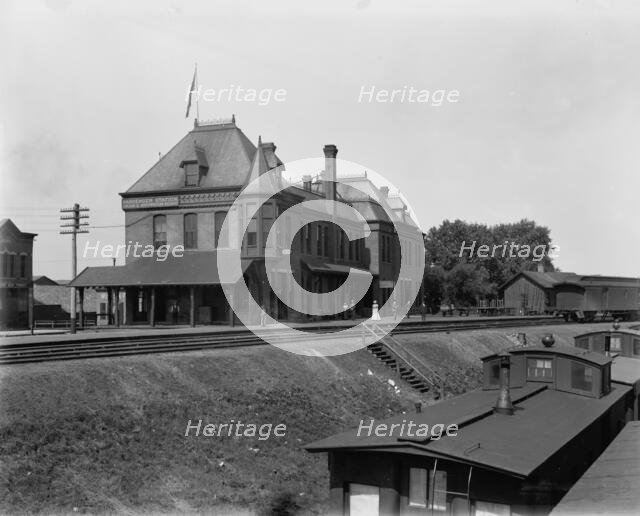 Winona C. & N. W. Ry. [Chicago and North Western Railway] Station, between 1880 and 1899. Creator: Unknown.