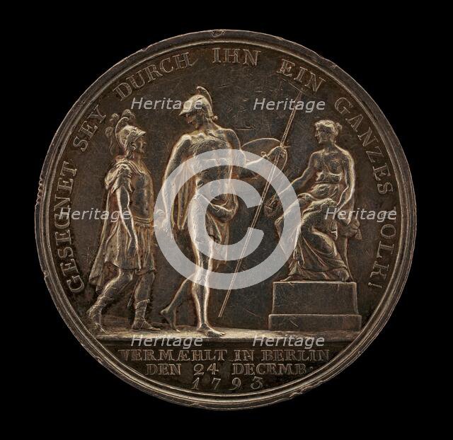 Allegory of Marriage [reverse], 1793. Creators: Daniel Friedrich Loos, Friedrich Wilhelm Loos.