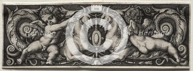 Two Genii, 1544. Creator: Hans Sebald Beham (German, 1500-1550).