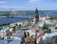 The view from St Peter's spire, Riga, Latvia.