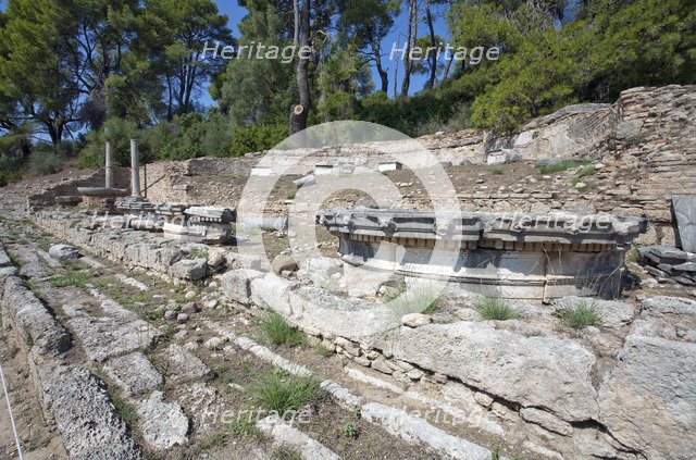 A nymphaeum in Olympia, Greece. Artist: Samuel Magal