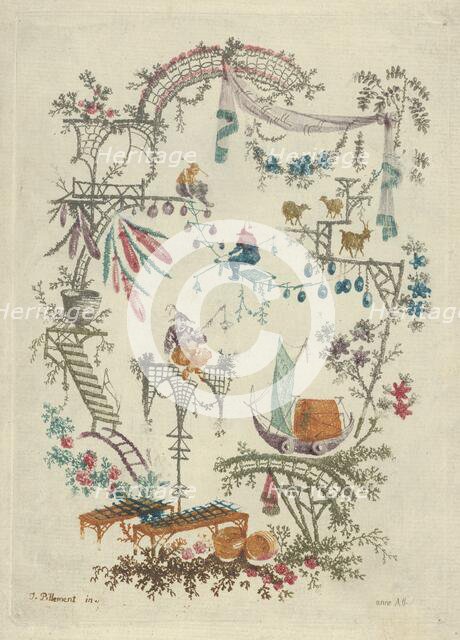 Chinoiserie from Nouvelle Suite de Cahiers Arabesques Chinois, 1790-99. Creator: Anne Allen.