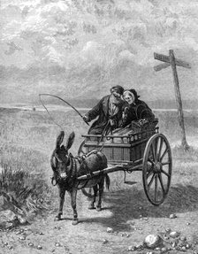 "The Road to Gretna," by J. Morgan, from the exhibition at the French Gallery, Pall-Mall, 1874. Creator: Unknown.