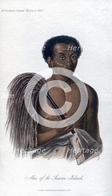 'Man from the Samoan Islands', 1848. Artist: Unknown