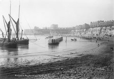 Bathing machines at Broadstairs, Kent, 1890-1910. Artist: Unknown