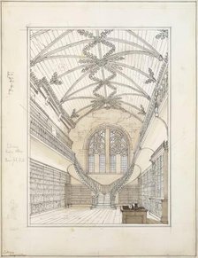 King's College Library, 1848. Creator: Robert William Billings.