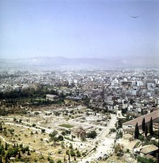 The Agora seen from the Metropolis, Athens, c20th century. Artist: Unknown.