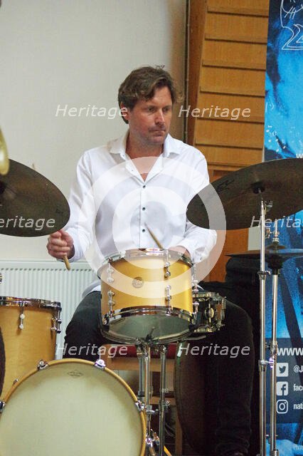 Wesley Gibbens, Darius Brubeck Quartet, NJA Fundraiser, Loughton Methodist Church, Essex, Sep 2021. Creator: Brian O'Connor.