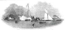 Weston-super-Mare Regatta, from the sea - drawn by Condy, 1845. Creator: Smyth.
