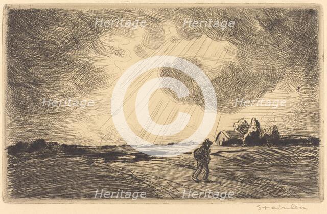 Thunder Storm (Temps d'orage), late 19th-early 20th century. Creator: Theophile Alexandre Steinlen.