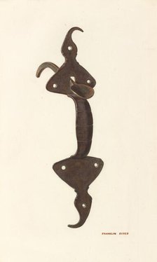 Door Latch, 1935/1942. Creator: Franklyn Syres.