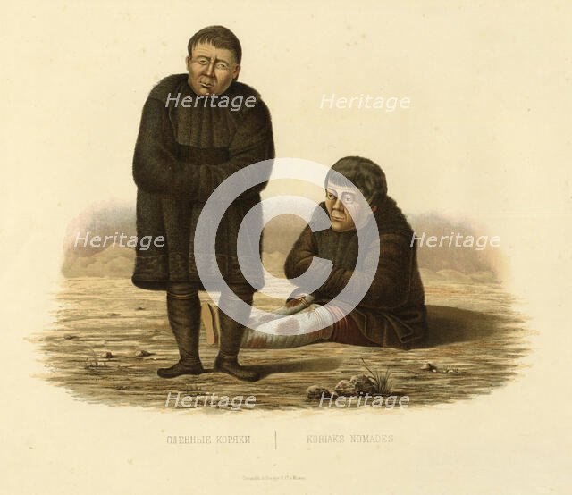 Reindeer-Herding Koryaks, 1856. Creator: Ivan Dem'ianovich Bulychev.