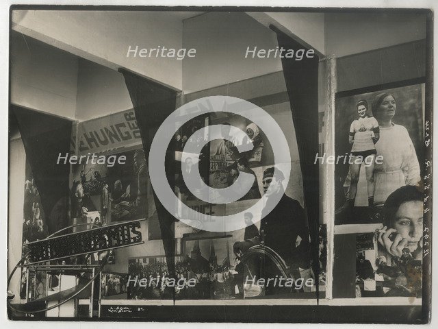 Interior of the Soviet pavilion at the International Press Exhibition, Cologne. Artist: Lissitzky, El (1890-1941)