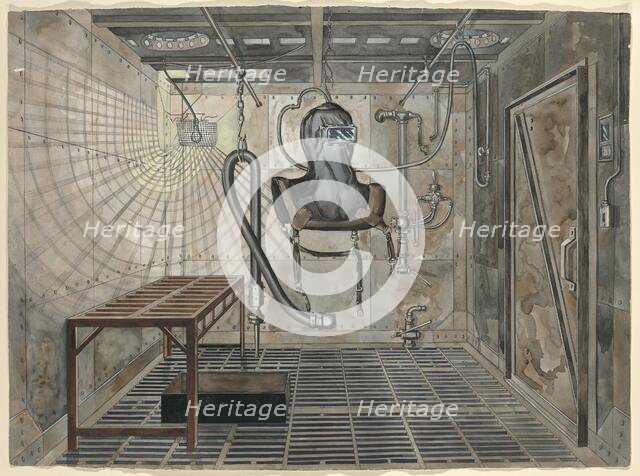 Interior Sand Blasting Chamber, 1935, c. 1947. Creator: Perkins Harnly.