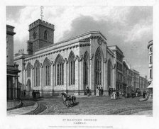 St Martin's Church, Carfax, Oxford, 1835.Artist: John Le Keux