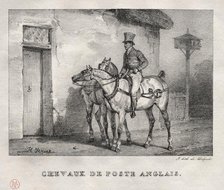 Postal Horses, 1823. Creator: Horace Vernet (French, 1789-1863).