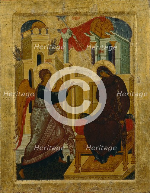 The Annunciation, 1497. Artist: Russian icon  