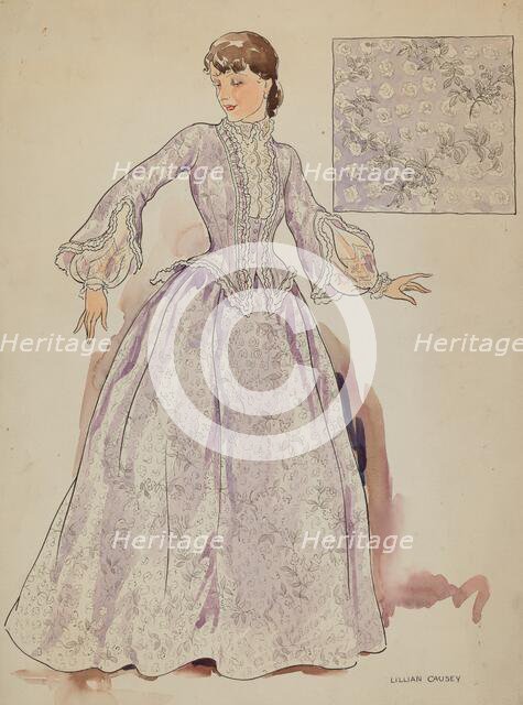 Dress, c. 1936. Creator: Lillian Causey.