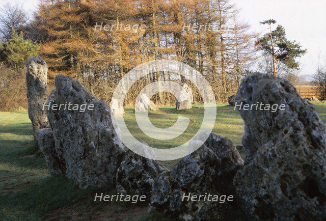Rollright Stones, 2000 BC, Oxfordshire and Warwickshire borders, 20th century. Artist: CM Dixon.