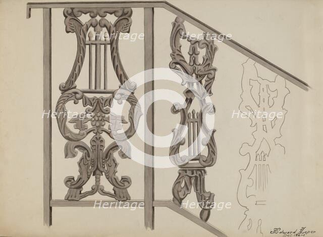 Iron Bannister, c. 1936. Creator: Edward L Loper.