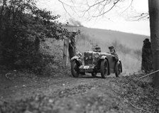 MG M type of JB Carver competing in the Inter-Varsity Trial, November 1931. Artist: Bill Brunell.