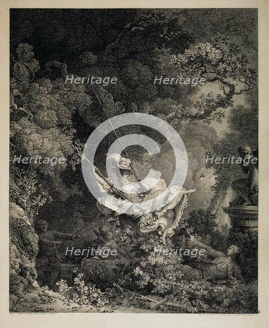 The Lucky Opportunities of a Swing, 1782.  Creator: De Launay, Nicolas (1739-1792).