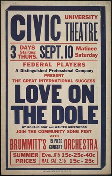 Love on the Dole, Syracuse, NY, 1936. Creator: Unknown.