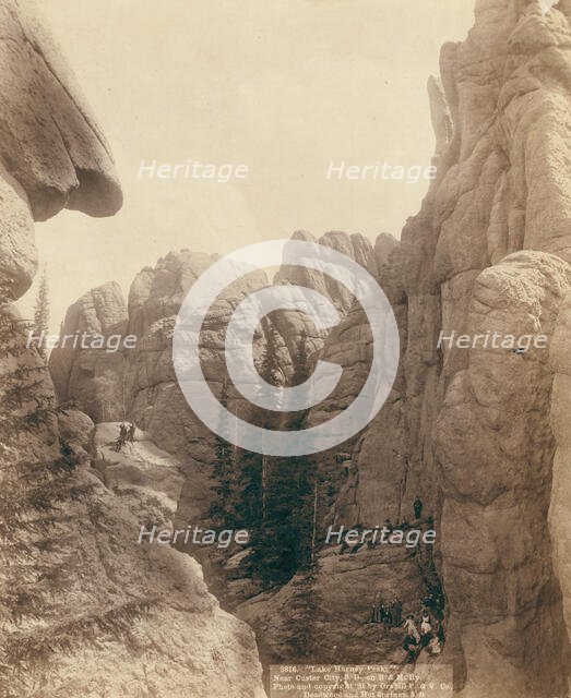 Lake Harney Peaks, near Custer City, SD, on B & M Ry, 1891. Creator: John C. H. Grabill.