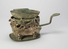 Pair of Braziers (Lu) with Eared Cups..., late Western Han or early Eastern Han, 1st cent BC/1st cen Creator: Unknown.