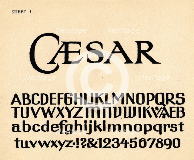 Sheet 1, from a portfolio of alphabets, 1929. Artist: Unknown.