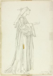 Study of Pilgrim for Romaunt of the Rose, c. 1873-77. Creator: Sir Edward Coley Burne-Jones.