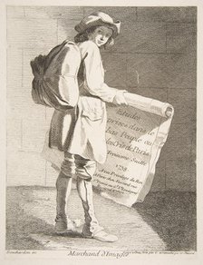 Picture Seller, 1738. Creator: Caylus, Anne-Claude-Philippe de.