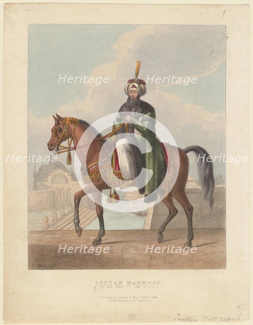 Portrait of Mahmud II (1785-1839), Sultan of the Ottoman Empire, 1829. Artist: Gauci, M. (active 19th century)