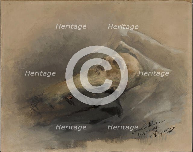 Bohdan Zaleski on His Deathbed, March 31, 1886. Creator: Anna Bilinska.