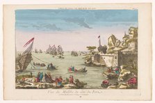 View of a coast with a fortress in Malta, 1700-1799. Creator: Anon.