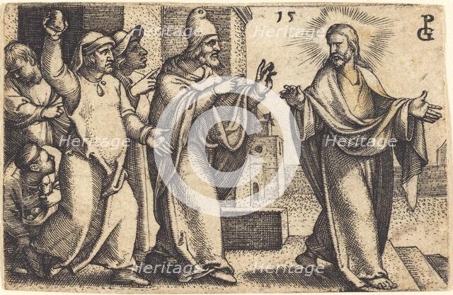 The Pharisees Wish to Stone Christ. Creator: Georg Pencz.