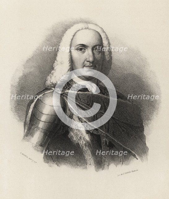 Philip V (1683-1746), called the Animoso, King of Spain from 1700-1746, engraving 1870.