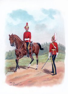 Dragoon guards, 1915.Artist: LE Buckell