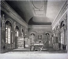 The Queen's library in St James's Palace, Westminster, London, 1819. Artist: R Reeves