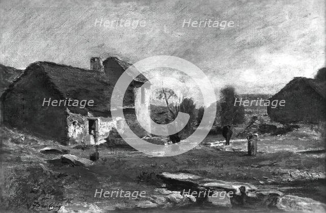 Houses in Optevoz, France, 1852. Creator: Charles Francois Daubigny.