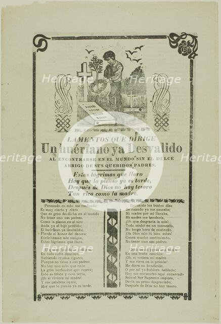 Laments of a Helpless Orphan, n.d. Creator: Manuel Manilla.